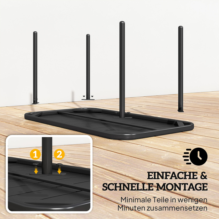 Вуличний журнальний столик, стійкий до погодних умов, прямокутний металевий патіо-стіл з ламельною стільницею для вулиці