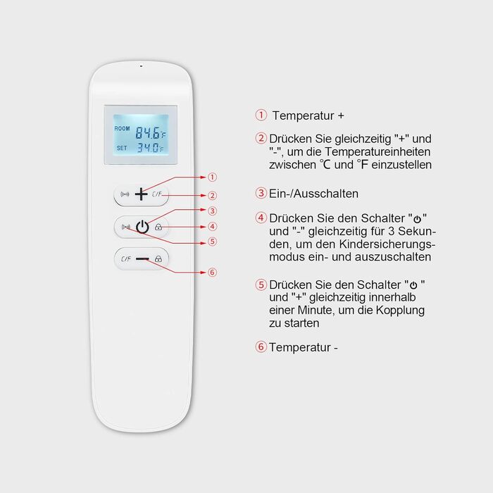 Інфрачервоний обігрівач з термостатом - Інфрачервоний настінний обігрівач - Електричний обігрівач 700 Вт - нагрівальна панель з нагрівальною панеллю електрична - енергозберігаючий захист від перегріву CE GS RoHS (700 Вт додаток і пульт дистанційного керув