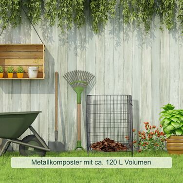 Набір з 2 компостерів Relaxdays з металу та ґраткою для дна