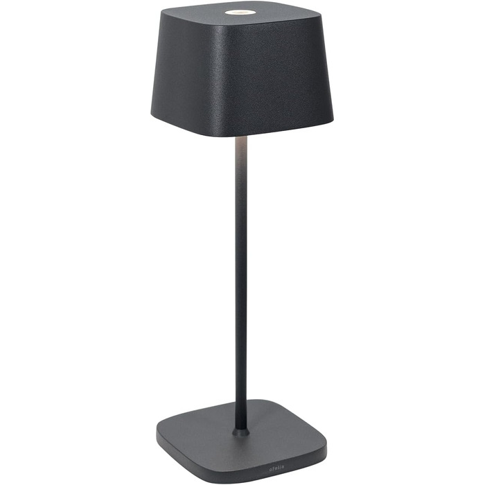Zafferano Ofelia: Бездротова настільна лампа з сенсорним керуванням, для дому та вулиці, диммер, 2200-3000K, висота 29 см, темно-сірий