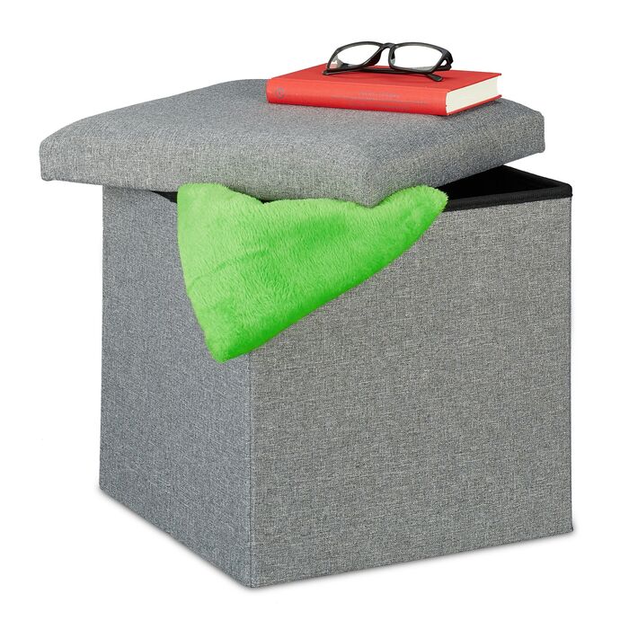 Relaxdays Пуф з місцем для зберігання