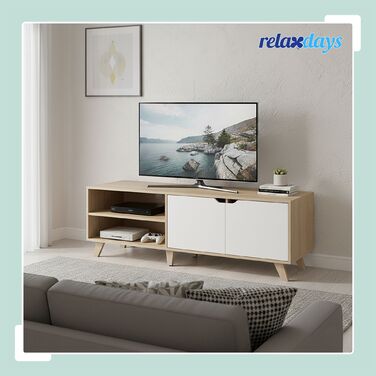 ТВ-тумба Relaxdays з металевим каркасом та 6 відділеннями