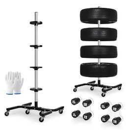 Стійка для шин на коліщатках - органайзер для зберігання автопокришок, до 150 кг