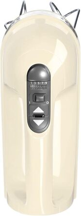 Міксер ручний KitchenAid 9 швидкостей, червоний (кремовий) з LED-дисплеєм та насадками