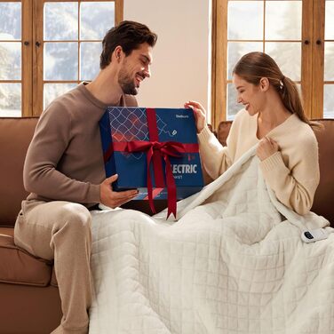 Електрична ковдра BEDSURE з автовимкненням, 130x180 см, сіра - ідеальний подарунок для мами на Різдво