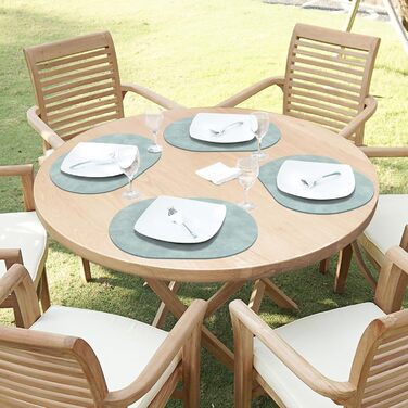 Підставки під тарілки ADRIMER, 6 шт., водонепроникні, миючіся, PU, 30.5 x 43.2 см, блакитні