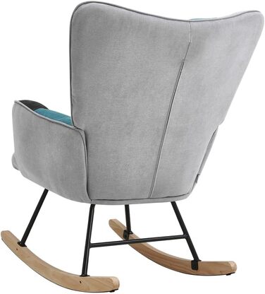 Крісло-гойдалка Vielllliving для спальні, до 150 кг, темно-сірий колір, розмір 91x98.5x71 см