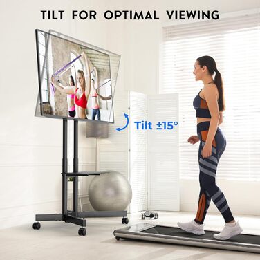 Мобільна стійка для телевізора BONTEC з колесами 32-85