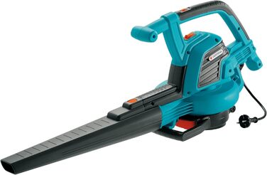 Садовий пилосос-дмухач Gardena ErgoJet 3000: потужний 3000 Вт, з подрібнювачем листя та мішком для збору, зручний регульований подовжувач, з плечовим ременем (9332-20)