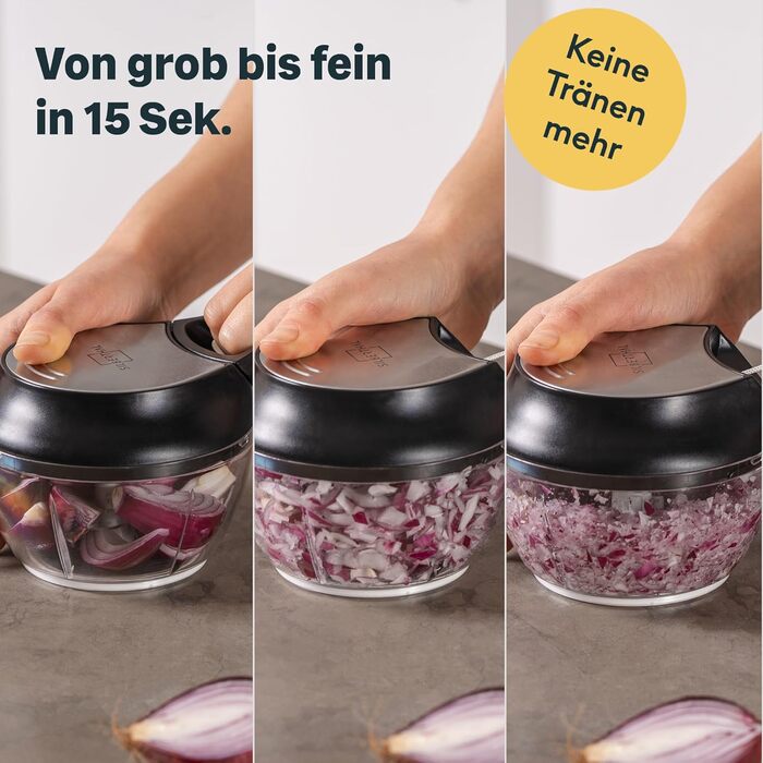 SILBERTHAL Овочевий слайсер-мандоліна V-подібний – з насадками – гостре лезо – компактне зберігання. Підходить для овочів, цибулі та інших продуктів.