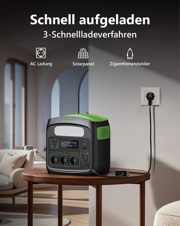 Портативна електростанція NECESPOW N7576 700W (пікова 1400W) 483.84Wh з 3 розетками AC, LiFePO4 акумулятор, чиста синусоїда, USB-C PD100W, сонячний генератор для кемпінгу, дому, CPAP