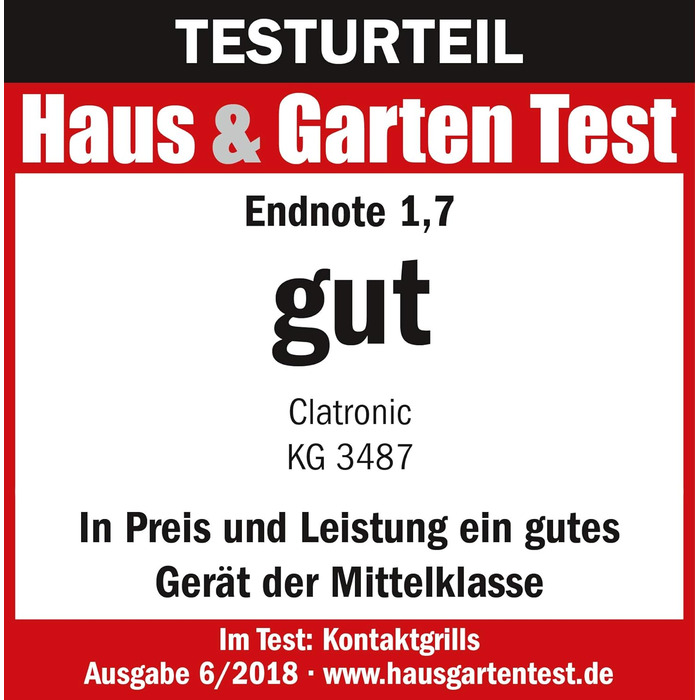 Контактний гриль Clatronic® KG 3487: 2000W, антипригарне покриття, для паніні та тостів