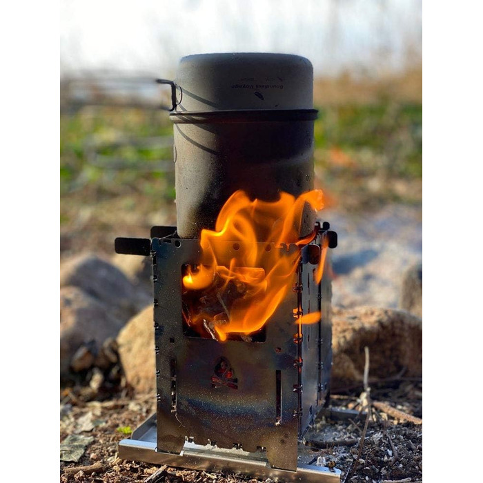 Набір посуду iBasingo з титану (2 шт.): каструля 1000мл, сковорода 500мл для кемпінгу та відпочинку на природі