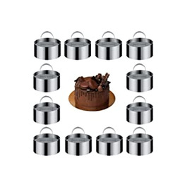 Десертні кільця і обідні кільця 12 шт., набір кілець для торта, кільця для торта з нержавіючої сталі, набір невеликих кілець для торта, 3-дюймовий десерт