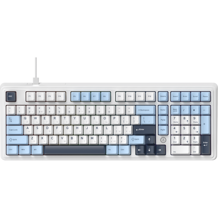 Дротова магнітна клавіатура Ajazz AK980 MAX Magnetic switches Blue White Dark Blue (AK980-MAX-M-BWD)