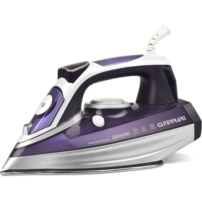 Праска з парою G3 Ferrari G40018: 2500 Вт, 300 мл, самоочищення, функція розпилення, нержавіюча підошва, 140 г/хв