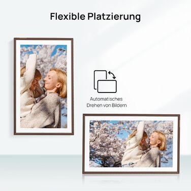 Цифровий фоторамка ARZOPA 15.6 дюймів: безлімітний хмарний зберігання, віддалена передача, FHD сенсорний екран. Чудовий подарунок!