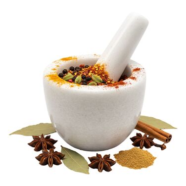 Relaxdays - Млинок для спецій з пестиком з мармуру