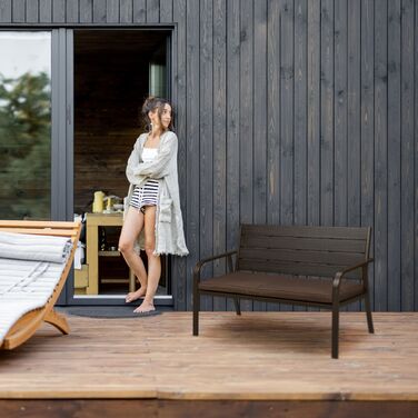 Лавка для саду Relaxdays з подушкою