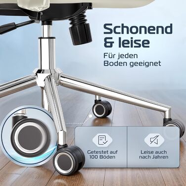 Ергономічне крісло BrightSeat для офісу та дому | Регульоване, 150 кг, кремовий колір