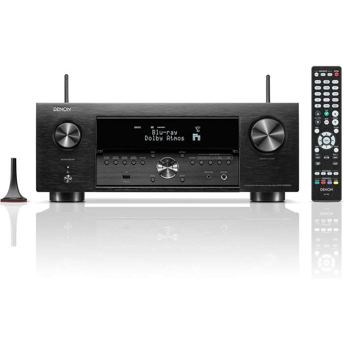 Канальний AV-ресивер Denon AVC-X4800H, 8K, Dolby Atmos, DTSX, Bluetooth, HEOS, Alexa, Чорний, 9.4-