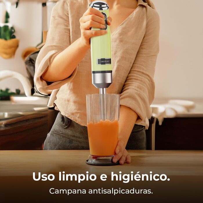 Міксер ручний Cecotec Retro Power Retro 1200MAX, 1200 Вт, зелений, 0.5л чаша, ретро дизайн