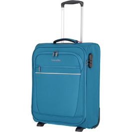 Ручна поклажа Travelite 2 колеса валіза з замком відповідає стандарту IATA розмір бортового багажу, серія багажу кабіна компактний візок для м'якого багажу, 090237-23, 52 см, 39 літрів, Бірюзовий Бірюзовий 52 см
