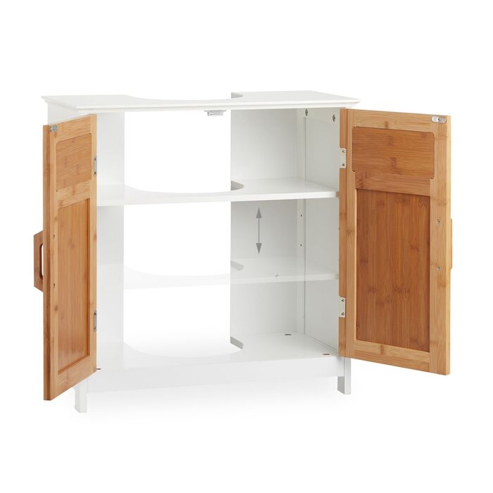 Підставка під раковину Relaxdays з бамбуковими дверцятами