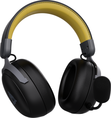 Бездротова ігрова гарнітура Ajazz AHM08 MAX Black Gray Yellow (AHM08-MAX-BGY)