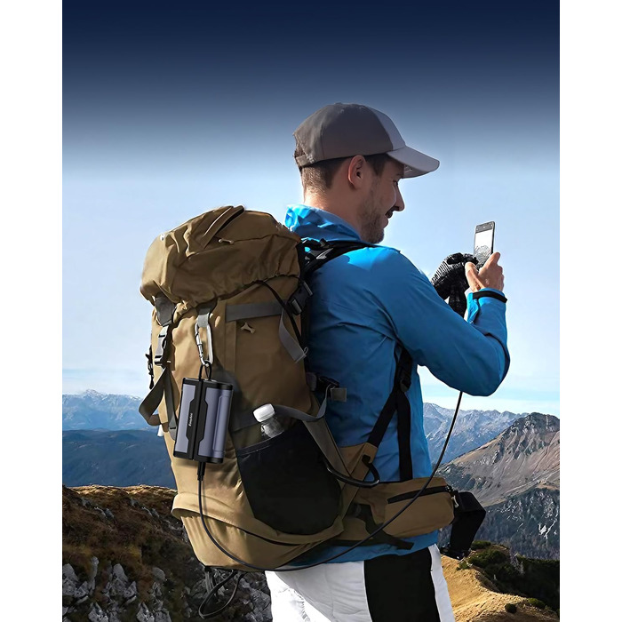 EasyAcc Портативний акумуляторний гріти руки чорного кольору - великий (сірий)