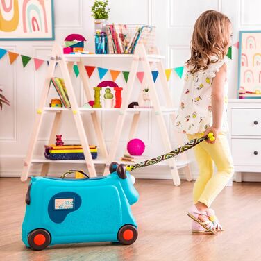 Б. іграшки дитяча ручна поклажа валіза собака - дорожня валіза, дитяча валіза зі світлом і звуками для кочення, сидіння - для дівчаток і хлопчиків від 2 років