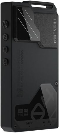 MP3-плеєр HiBy R4 Android з Bluetooth, Wi-Fi, 4DAC, підтримкою DSD, PCM, MQA, 4.4 мм баланс, 32 ГБ, чорний