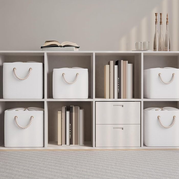 OUTBROS Коробки для зберігання (3 шт.) 33x23x20 см, тканинні, з шнурком та ручкою, складні