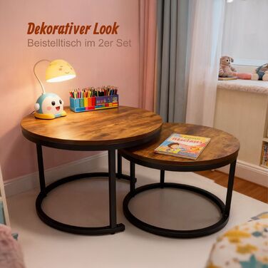 Набір столиків Relaxdays - 2 шт. в індустріальному стилі