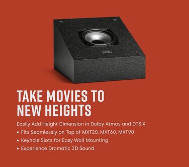 Акустичні системи Polk Audio MXT90, сертифікати Dolby Atmos і DTSX, чорний (пара)