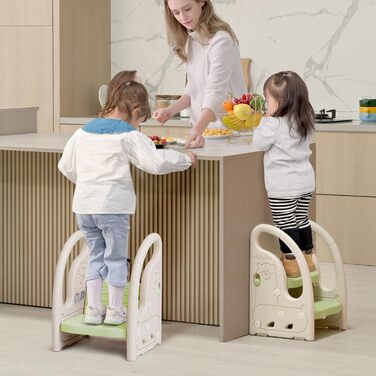 Триттхокер для дітей Onasti з 2 ступенів, регульована висота, зелений