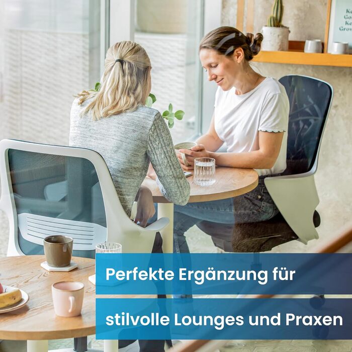 Ergotopia WellBack: Ергономічне крісло для офісу та дому, Made in Germany, з підтримкою попереку та синхро-механізмом, білий каркас, сірий колір