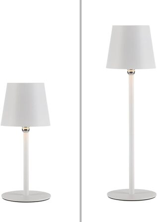 LED настільна лампа SellTec на акумуляторі, USB, біла, диммувана, IP54 для саду, кемпінгу, балкону або тераси