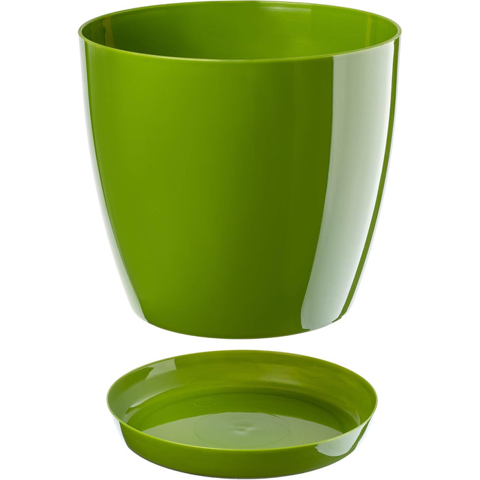 Набір горщиків для квітів KADAX (3 шт.) – зелений, 20/23 см | Пластикові горщики для дому, підвіконня, кімнатні рослини та трави