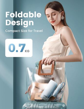 Складна парова щітка Travel Iron Mini Mioduro, горизонтальний і вертикальний відпарювач одягу 2-в-1, портативна парова праска, паровий відпарювач 2000 Вт для дому та подорожей