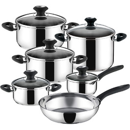 Набір посуду Tescoma, сріблястий / чорний, 53.4 x 26.6 x 26.2 см