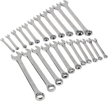 Набір комбінованих ключів Performance Tool W1062 на 11 предметів хром-ванадієва сталь (22 шт. SAE/метричний набір)