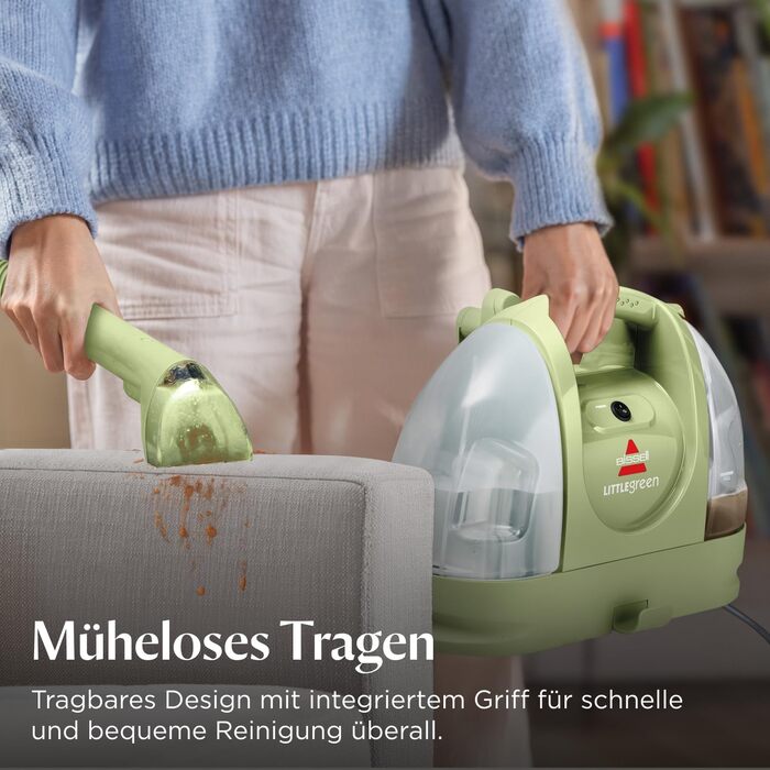 BISSELL Little Green - портативний мийник для килимів та м'яких меблів. Потужний мийник для видалення плям та бруду, для дому, авто та інших поверхонь. Модель 4098N