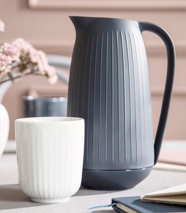 Термос Kähler Isolierkanne 1.0 л Hammershøi для чаю та кави, білий (1л, сірий)