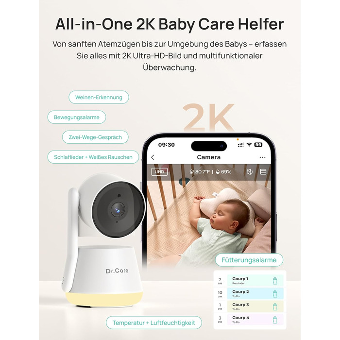 Відеоняня Dr.Care LumiView з камерою та монітором 5