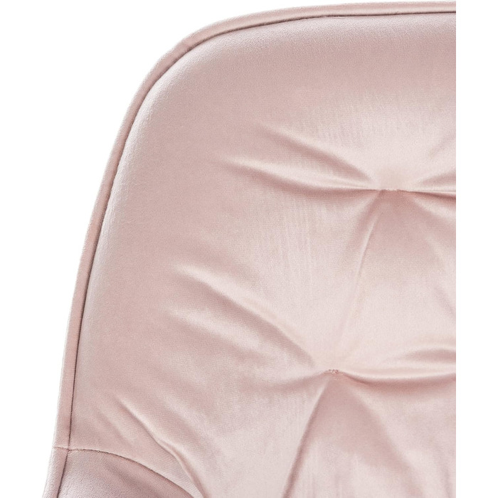 Барні стільці Gibson (2 шт) - рожеві, з підніжкою, з м'яким сидінням, матеріал: велюр