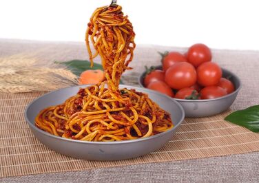 Тарілка для кемпінгу iBasingo Titan Teller 18.5 см: міцна, легка, з нержавіючої сталі, для пікніка та приготування їжі