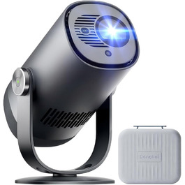 Портативний проєктор Dangbei Freedo з акумулятором, 450 ISO люмен, Google TV & Netflix, Dolby Audio, 1080P, HDR10, 165° нахил, Smart проєктор з WiFi & Bluetooth для дому та відпочинку на природі, 2,5 години роботи, з чохлом