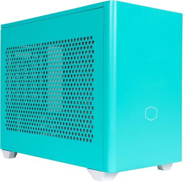 Комп'ютерний корпус Cooler Master MasterBox NR200P Mini-ITX з загартованим склом, вертикальним розташуванням відеокарти, чудовим охолодженням, Caribbean Blue