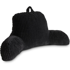 Крісло-мішок Holawakaka для дорослих з підлокітниками та спинкою, чорний, великий - для читання, відпочинку та роботи за ноутбуком